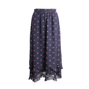 Vilshenko Printed Maxi Skirt in Floral Print Silk